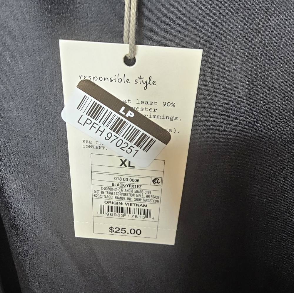 (41) New Day Black Midi Slip Dress Women's Size XL - Picture 4 of 5